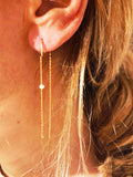 Boucles d’oreilles en laiton doré à l’or fin – Celeste